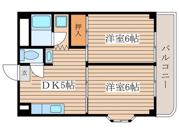 エ－デルハイム成田の物件間取画像